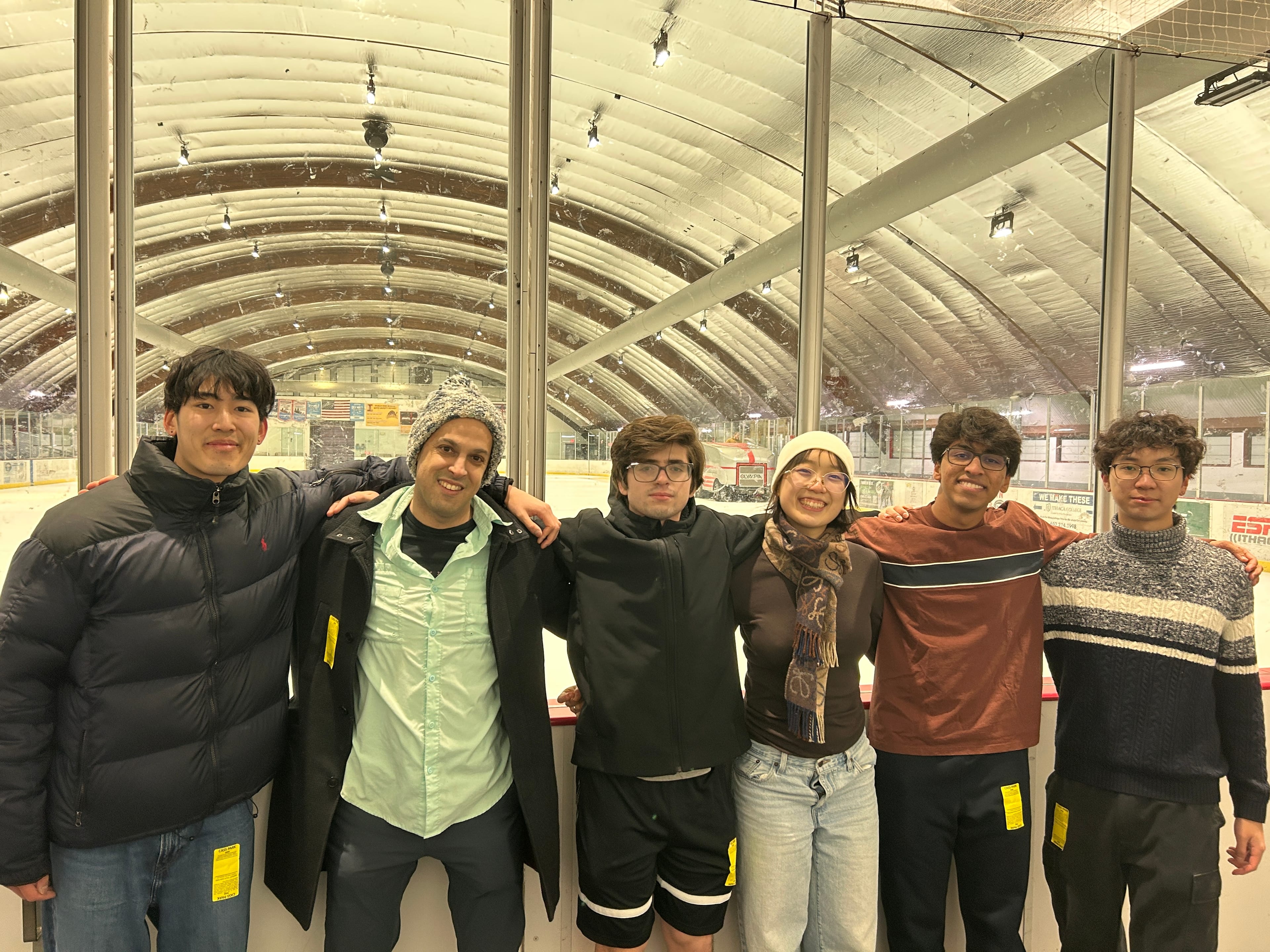CAIA members at an ice skating social